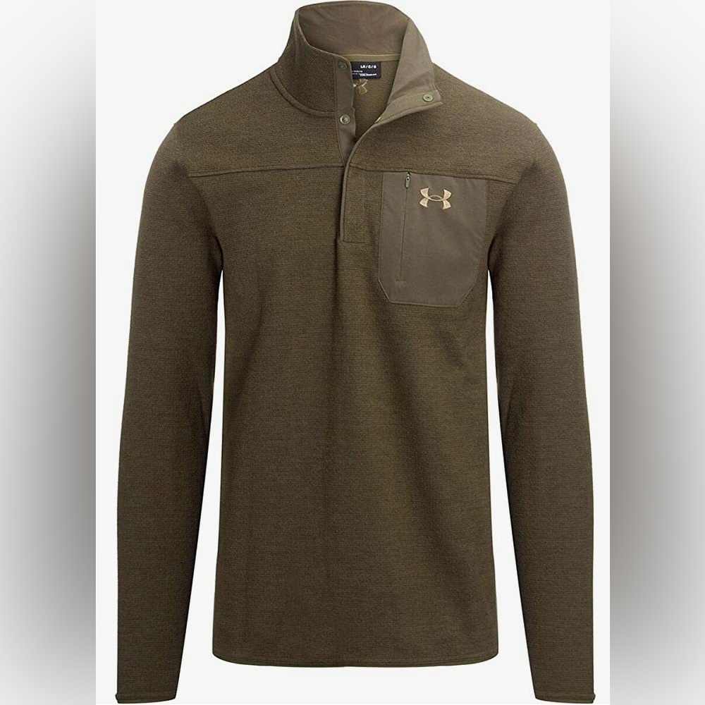 NWOT Men’s Under Armour Long Sleeve Sweater ColdGear Size Large Forest Green